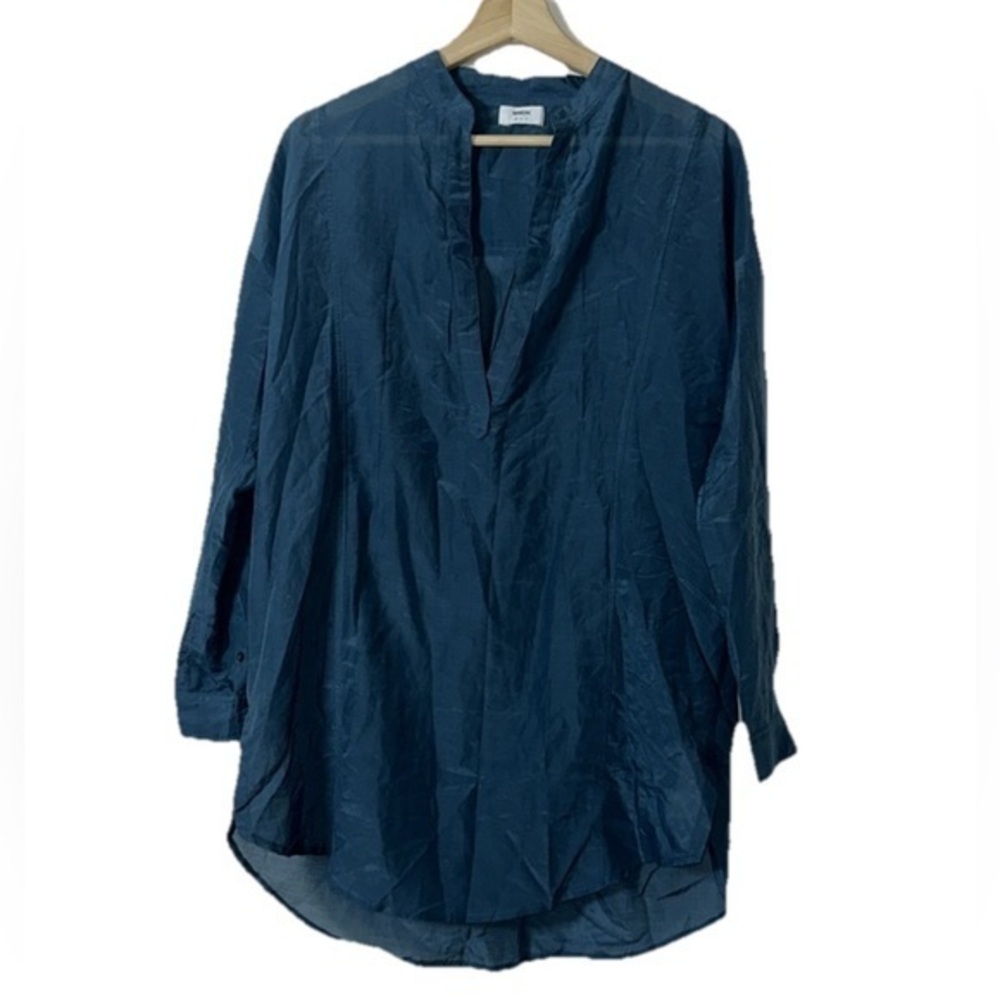 Mikoh Teal Blue Cotton Silk Blend Classic Resort Tunic Top Sz. S